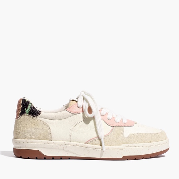 Madewell Shoes - New MADEWELL Womens Size 6.5 Court Sneakers Colorblock Suede Snakeskin Embossed
